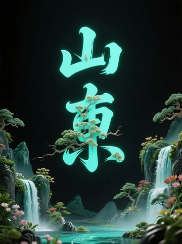 山东地标字体设计2