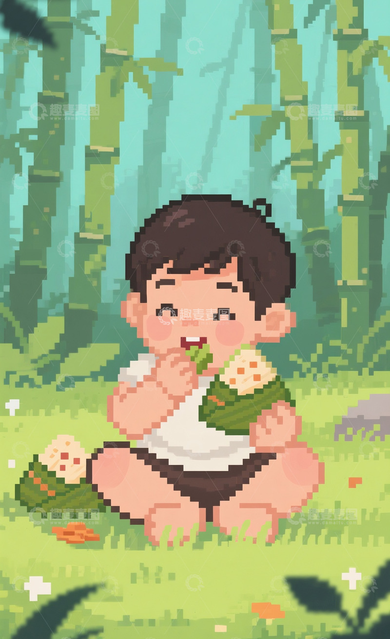 端午节吃粽子人物4