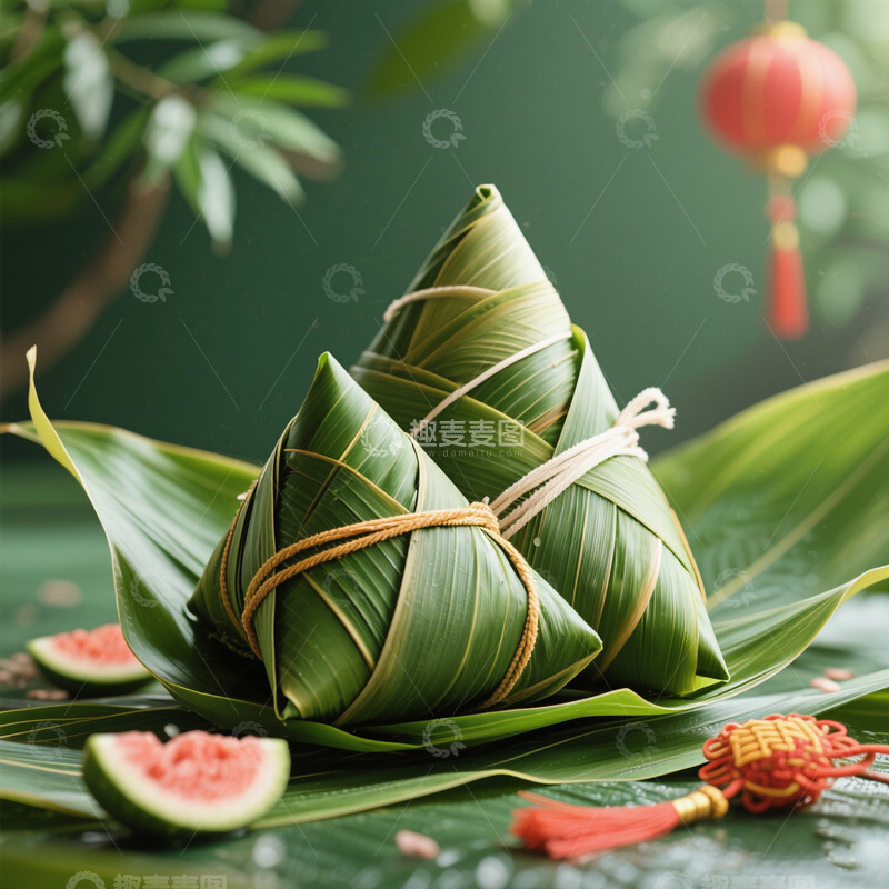 高清大图下载【趣麦麦图】粽子,端午背景