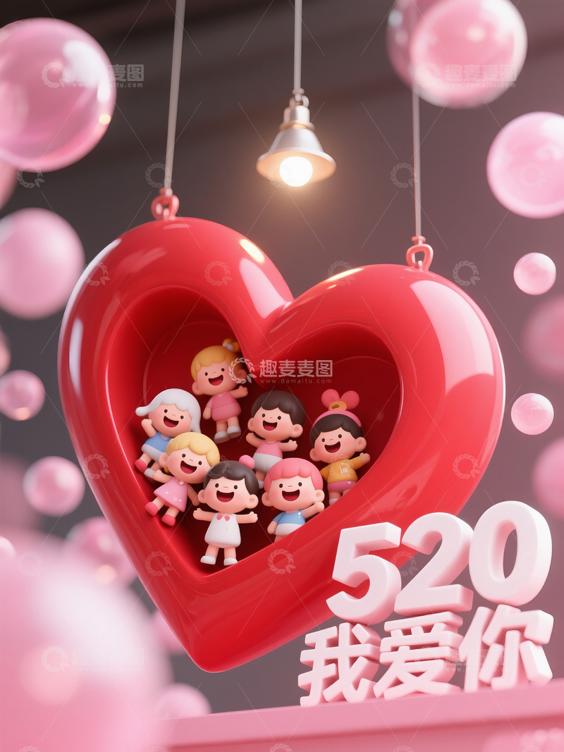 高清大图下载【趣麦麦图】520节日爱心素材3