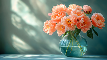 盛放的牡丹花与花瓶4