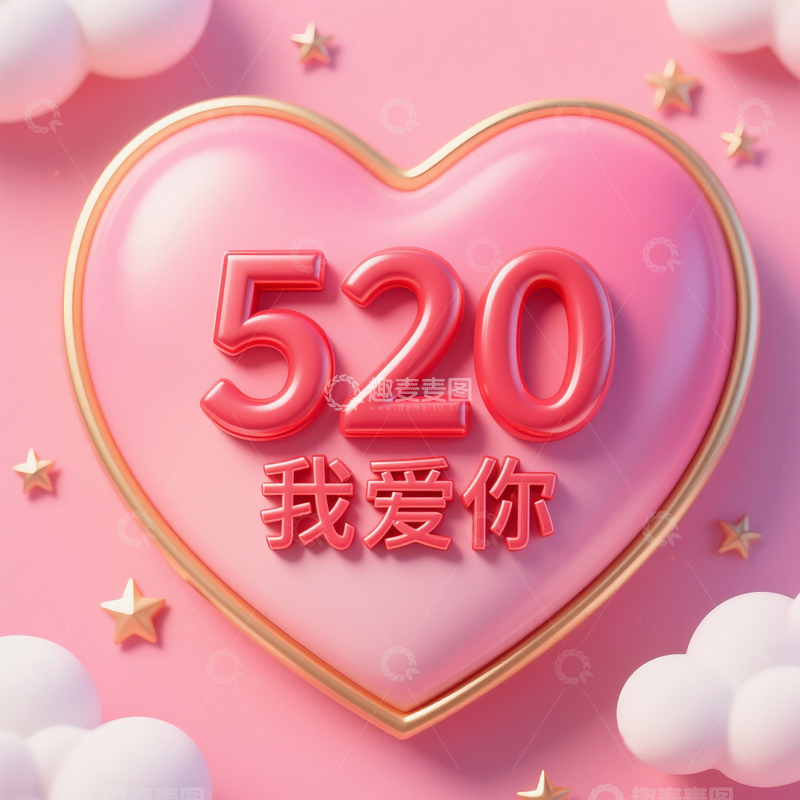 高清大图下载【趣麦麦图】520节日爱心素材2