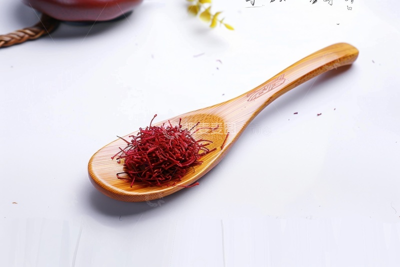 高清大图下载【趣麦麦图】木勺里装着一勺藏红花