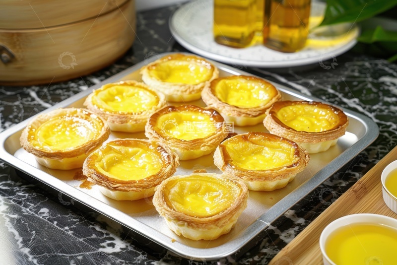 高清大图下载【趣麦麦图】一盘美味的烤蛋挞1