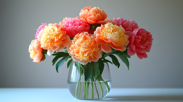 盛放的牡丹花与花瓶1