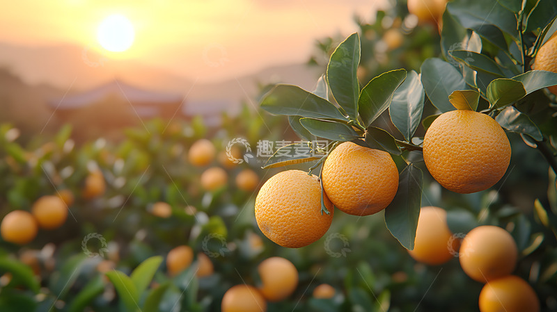 高清大图下载【趣麦麦图】秋天丰收的橘子3