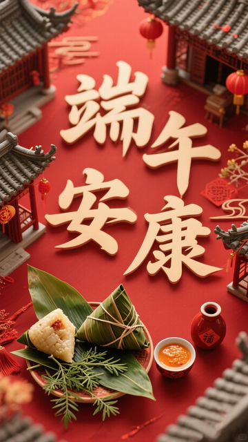 端午安康创意海报