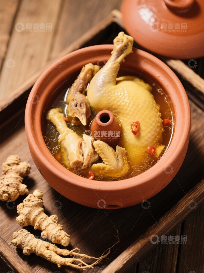 高清大图下载【趣麦麦图】云南美食土锅鸡汽锅鸡