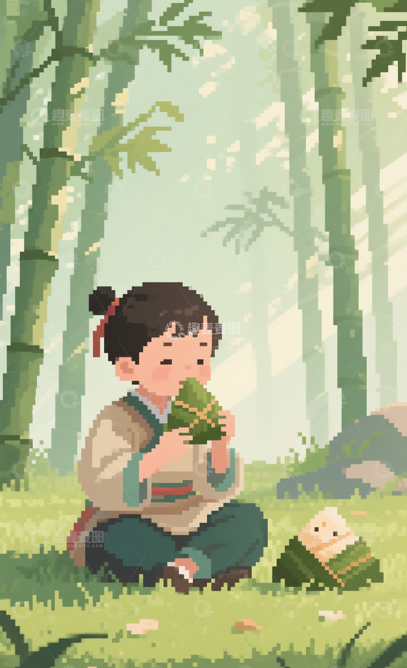 端午节吃粽子人物5