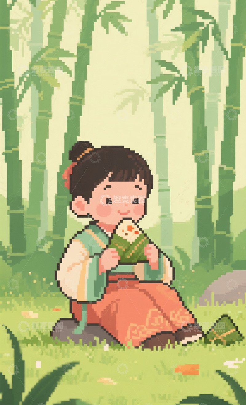 端午节吃粽子人物6