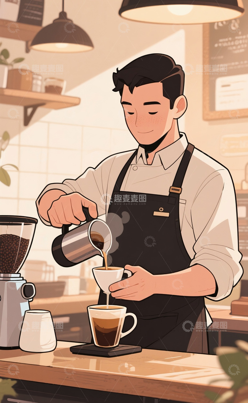 高清大图下载【趣麦麦图】漫画咖啡师1