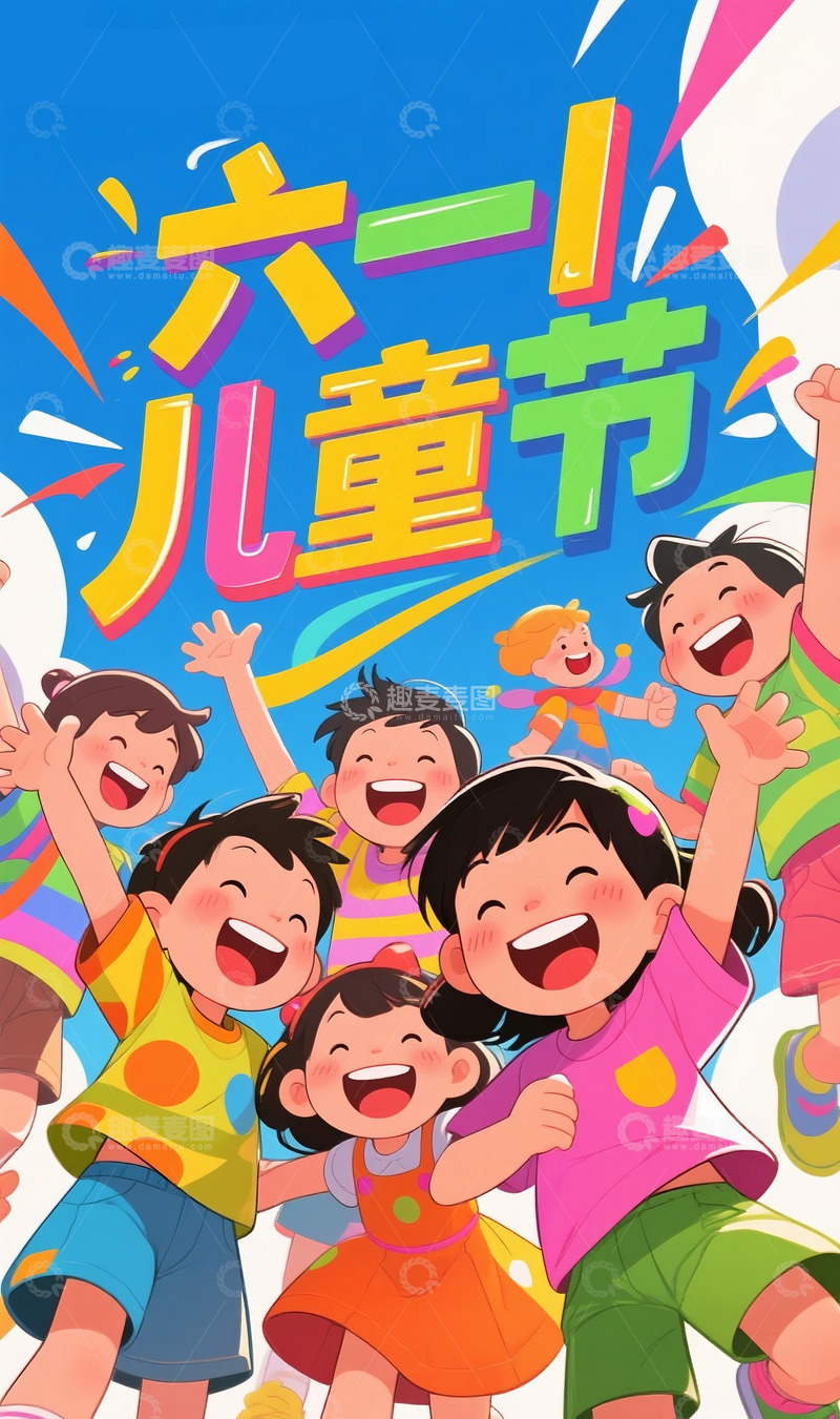 高清大图下载【趣麦麦图】61儿童节海报9
