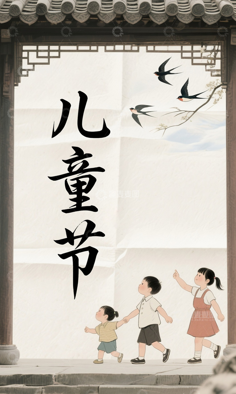 高清大图下载【趣麦麦图】儿童节海报