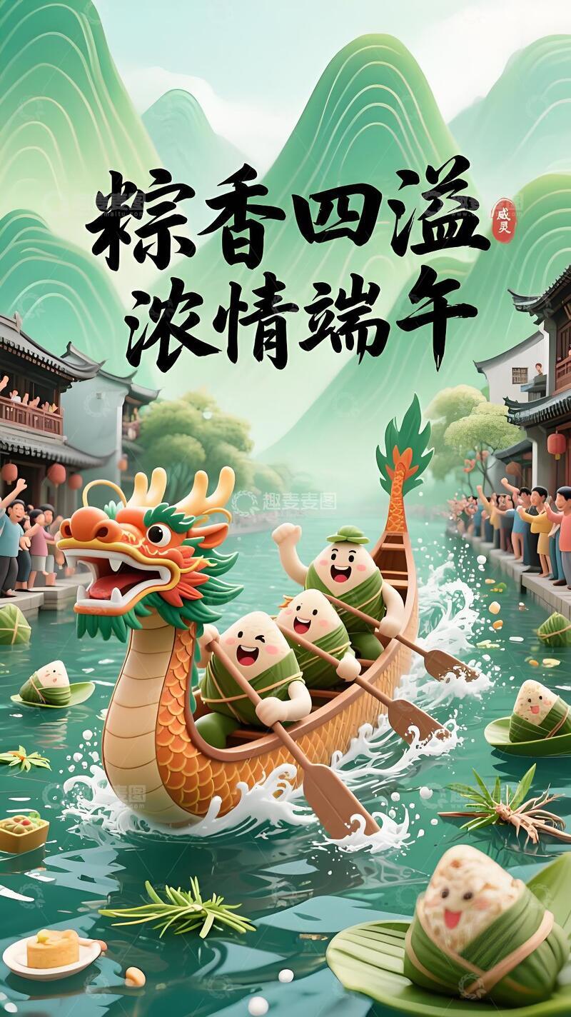 高清大图下载【趣麦麦图】端午节海报161