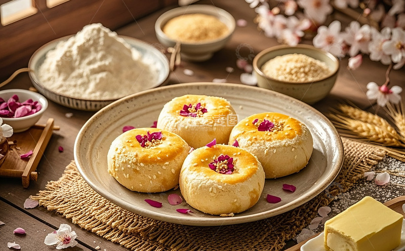 高清大图下载【趣麦麦图】鲜花饼7