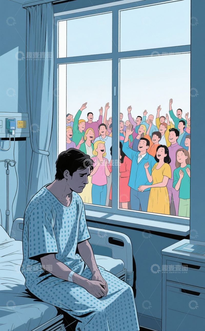 高清大图下载【趣麦麦图】抑郁症的病人6