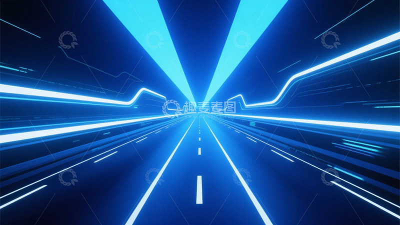 高清大图下载【趣麦麦图】科技线条光线信息高速8
