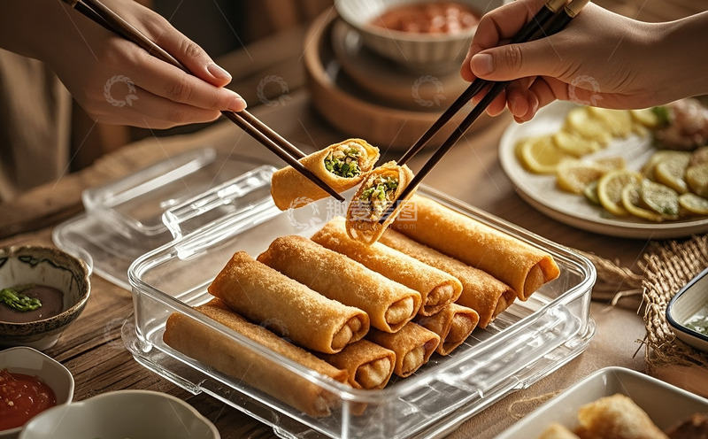 高清大图下载【趣麦麦图】炸春卷6