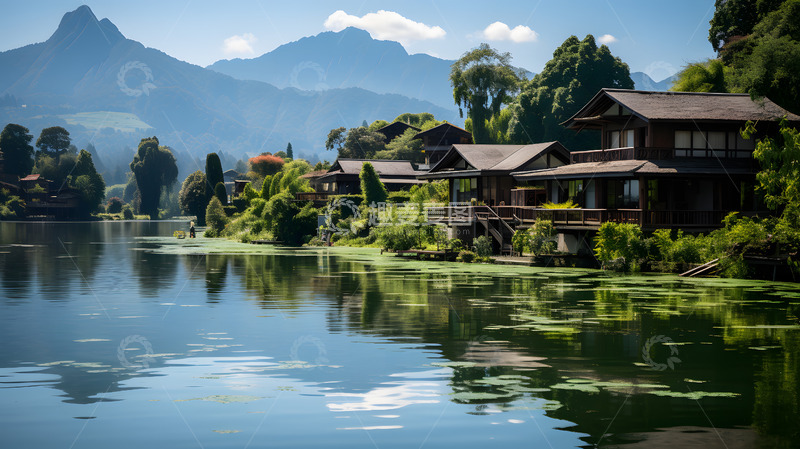 高清大图下载【趣麦麦图】青山绿水场景1
