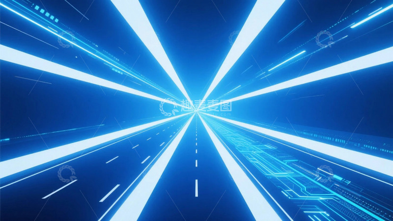 高清大图下载【趣麦麦图】科技线条光线信息高速9