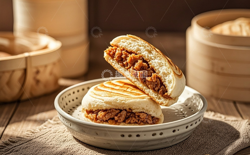 高清大图下载【趣麦麦图】肉夹馍1