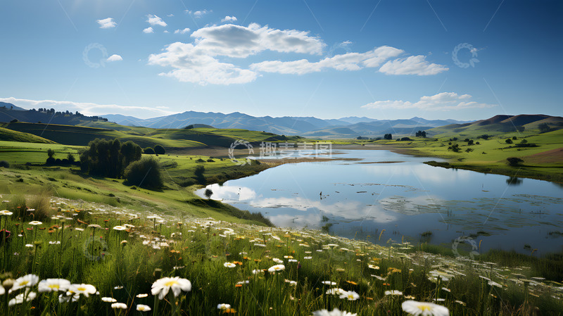 高清大图下载【趣麦麦图】草原美景风光场景1