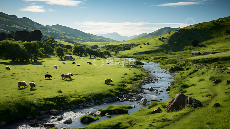 高清大图下载【趣麦麦图】草原美景风光场景3