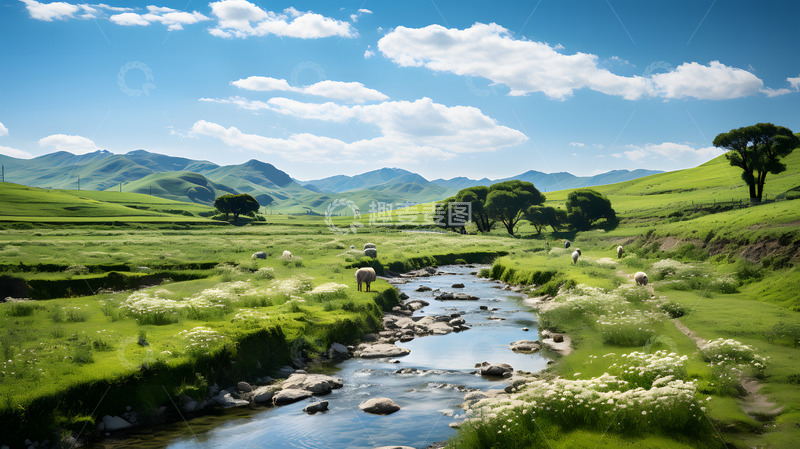 高清大图下载【趣麦麦图】草原美景风光场景2