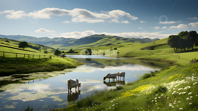 高清大图下载【趣麦麦图】草原美景风光场景4