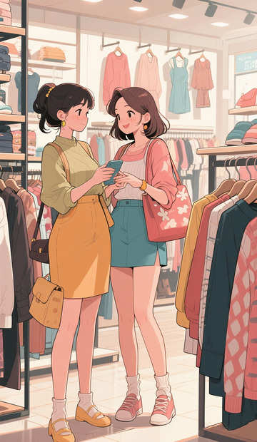 和闺蜜逛街的女孩2
