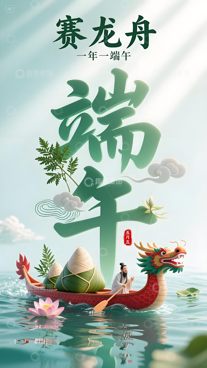 高清大图下载【趣麦麦图】端午节海报207