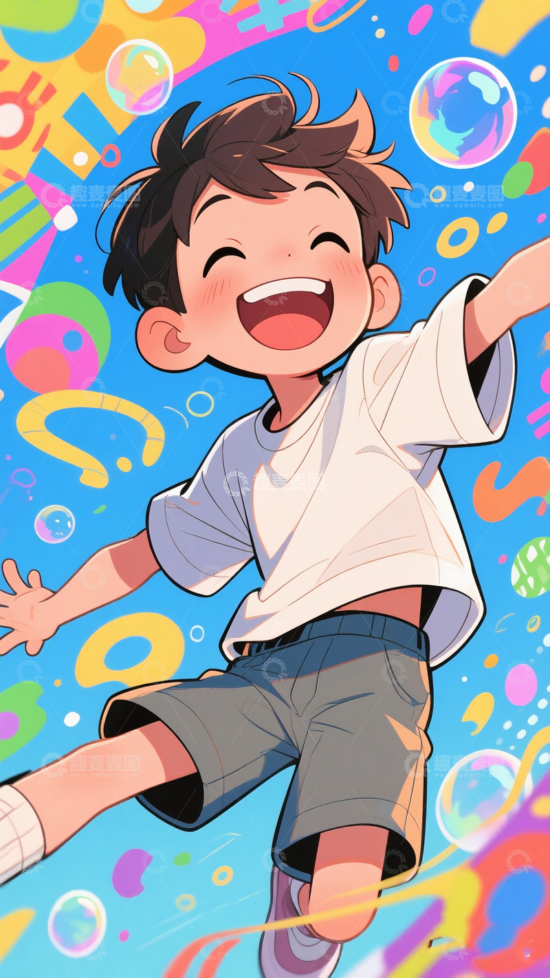 高清大图下载【趣麦麦图】活泼的孩子5