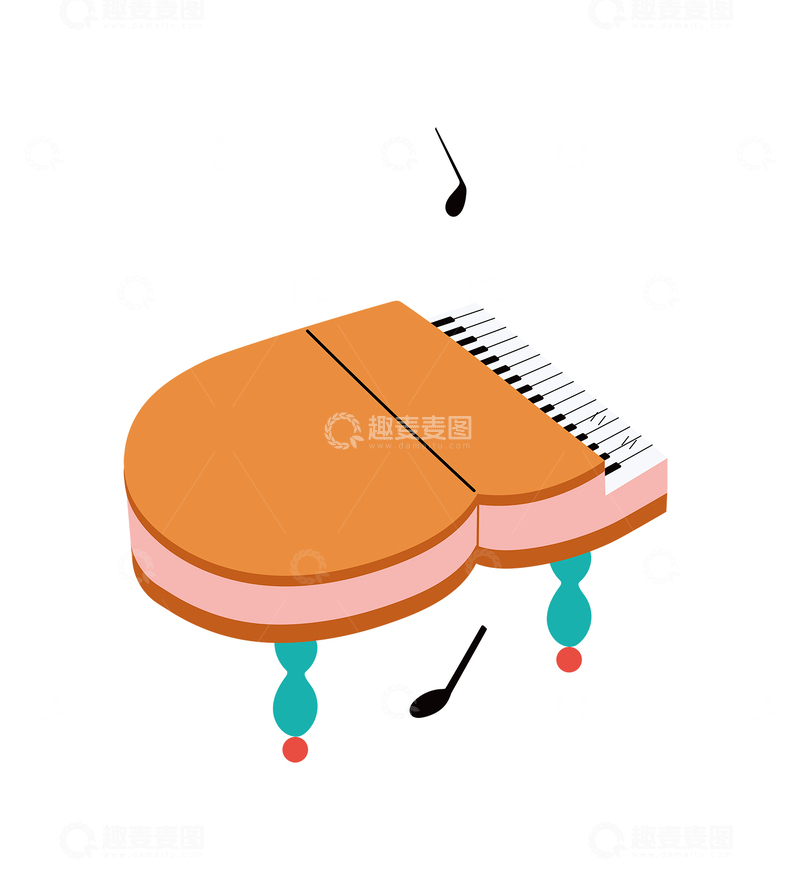 钢琴矢量卡通