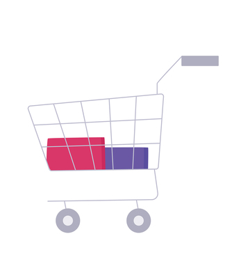 超市购物车矢量1