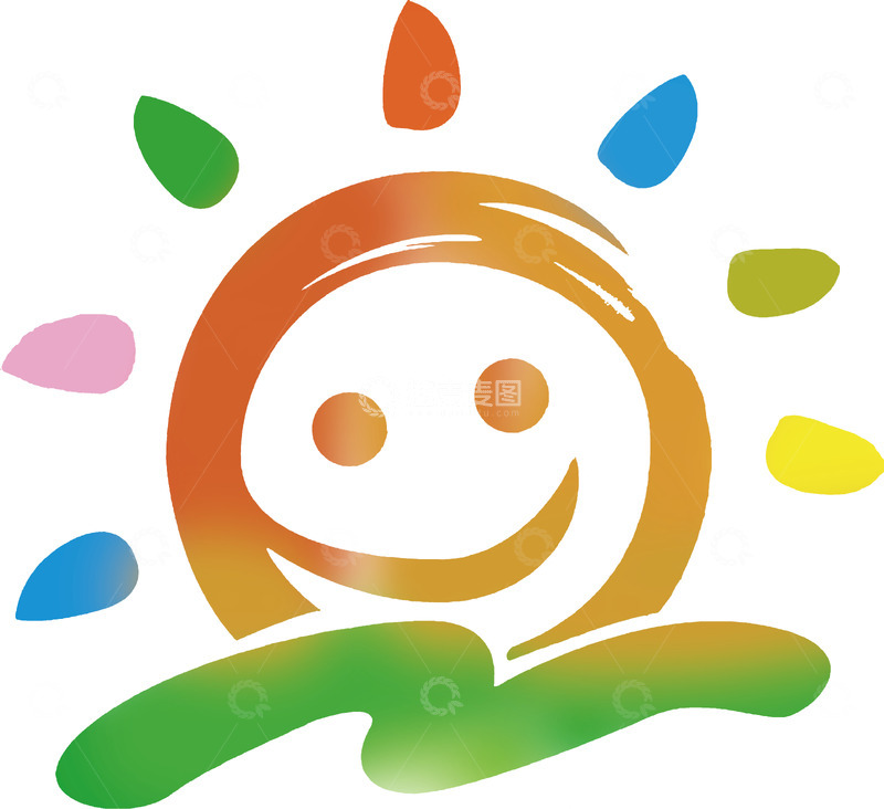 高清大图下载【趣麦麦图】彩色太阳手绘元素