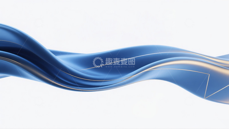 高清大图下载【趣麦麦图】抽象流动布料背景3D渲染8