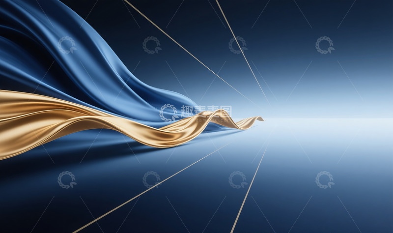 高清大图下载【趣麦麦图】抽象流动布料背景3D渲染11