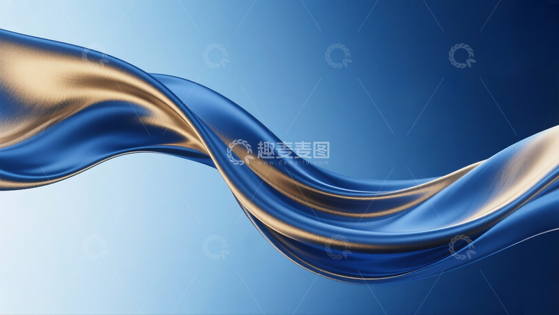 高清大图下载【趣麦麦图】抽象流动布料背景3D渲染4