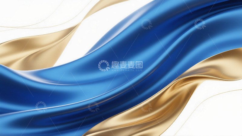 高清大图下载【趣麦麦图】抽象流动布料背景3D渲染18