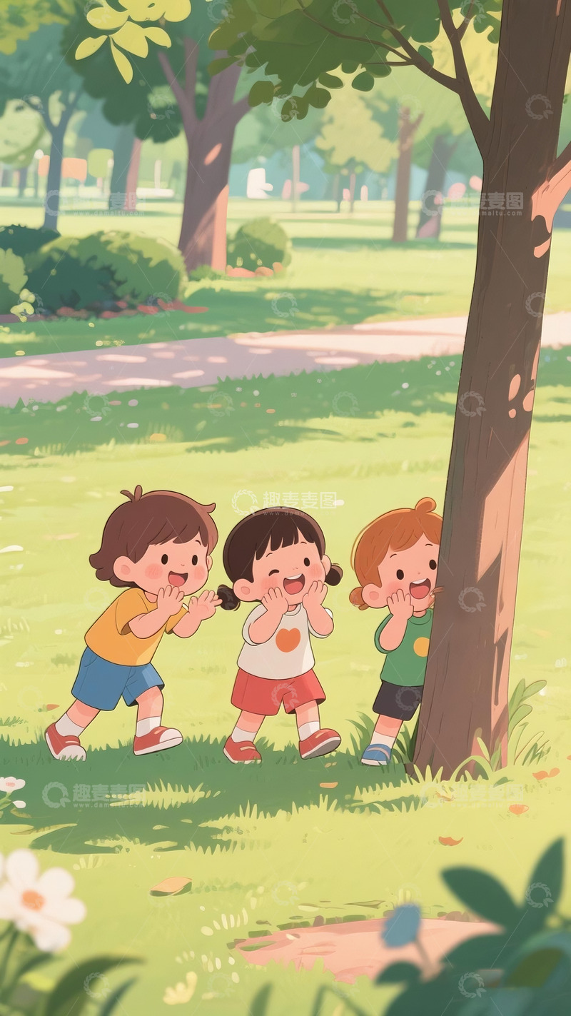 高清大图下载【趣麦麦图】玩耍的小孩3