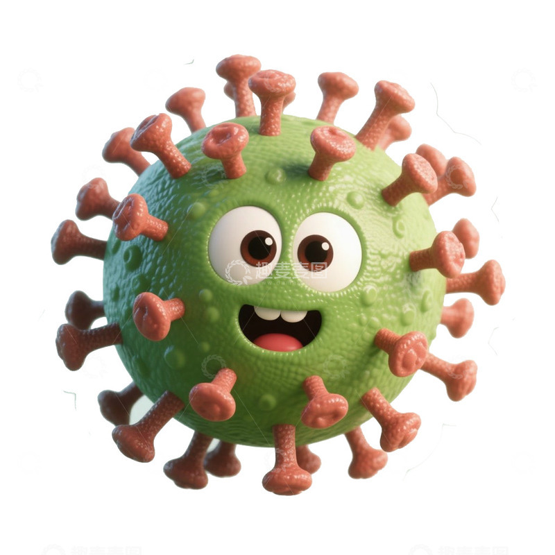 高清大图下载【趣麦麦图】-3D立体细菌免抠元素4