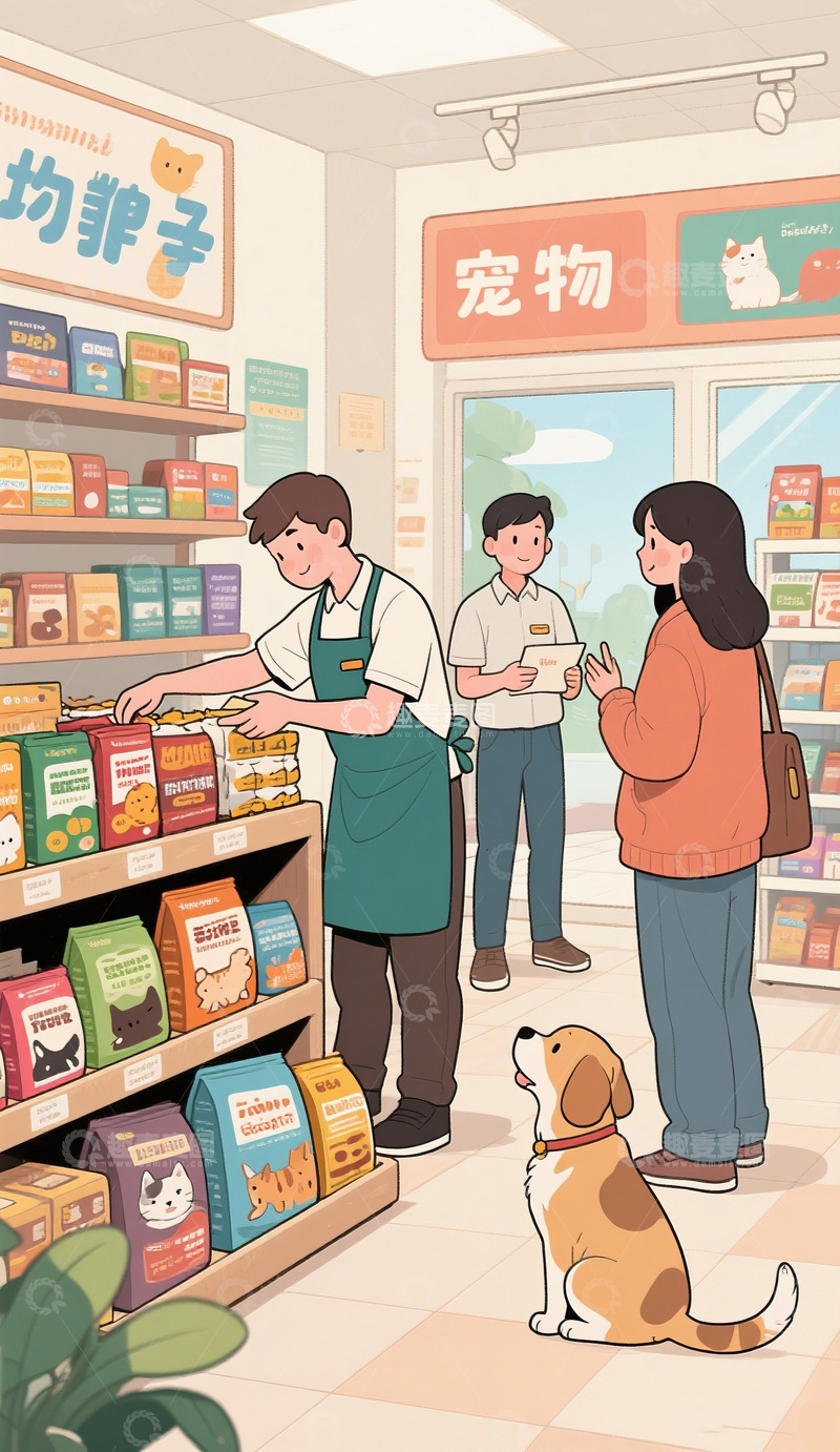 高清大图下载【趣麦麦图】勤奋的宠物店员11