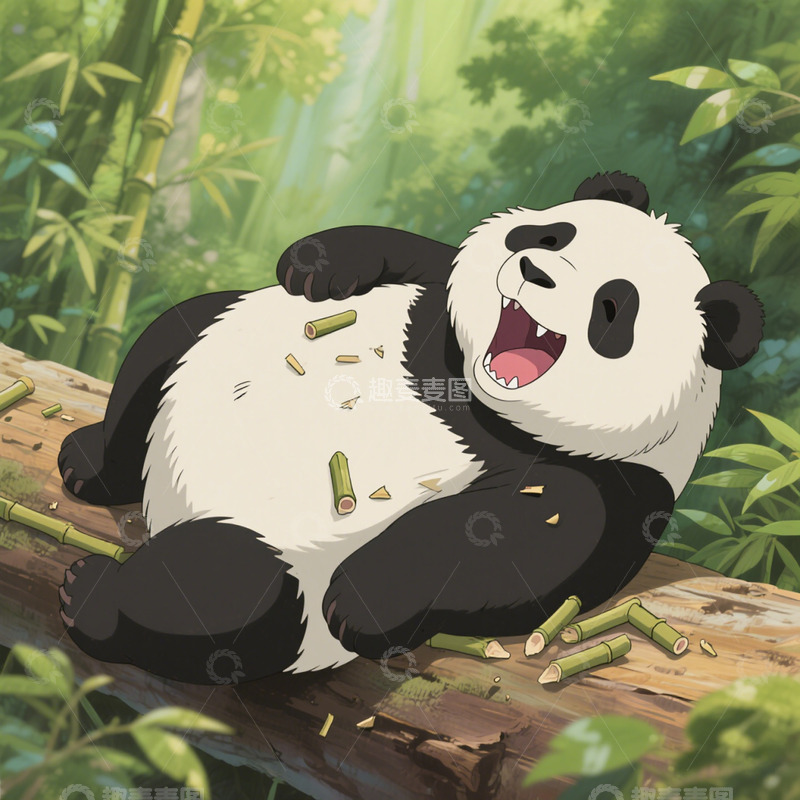 高清大图下载【趣麦麦图】可爱的熊猫3