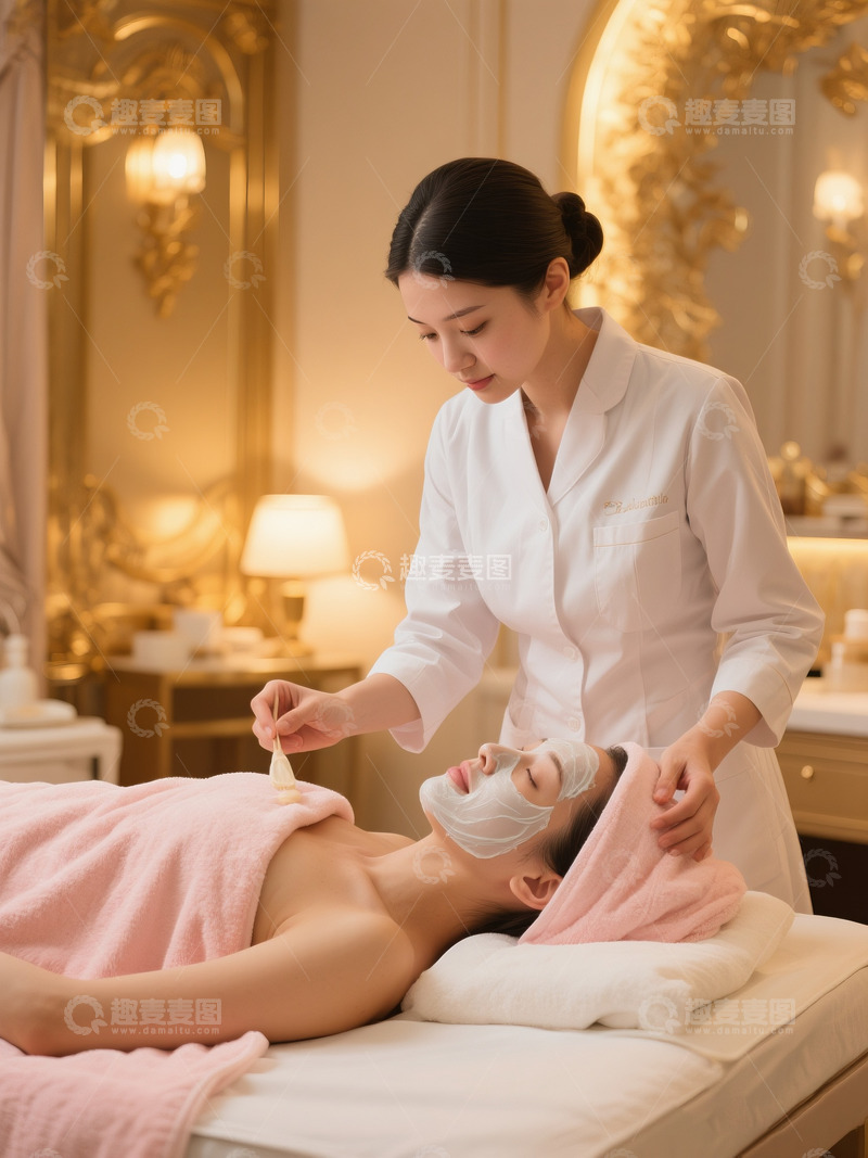 高清大图下载【趣麦麦图】在美容的女人1