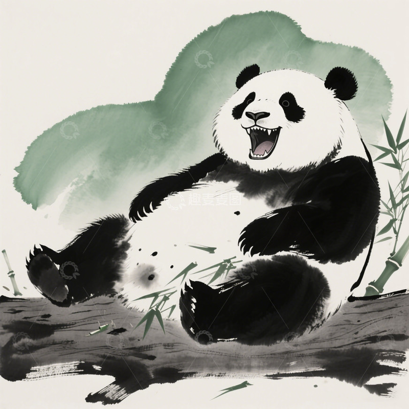 高清大图下载【趣麦麦图】可爱的熊猫2