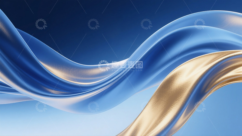高清大图下载【趣麦麦图】抽象流动布料背景3D