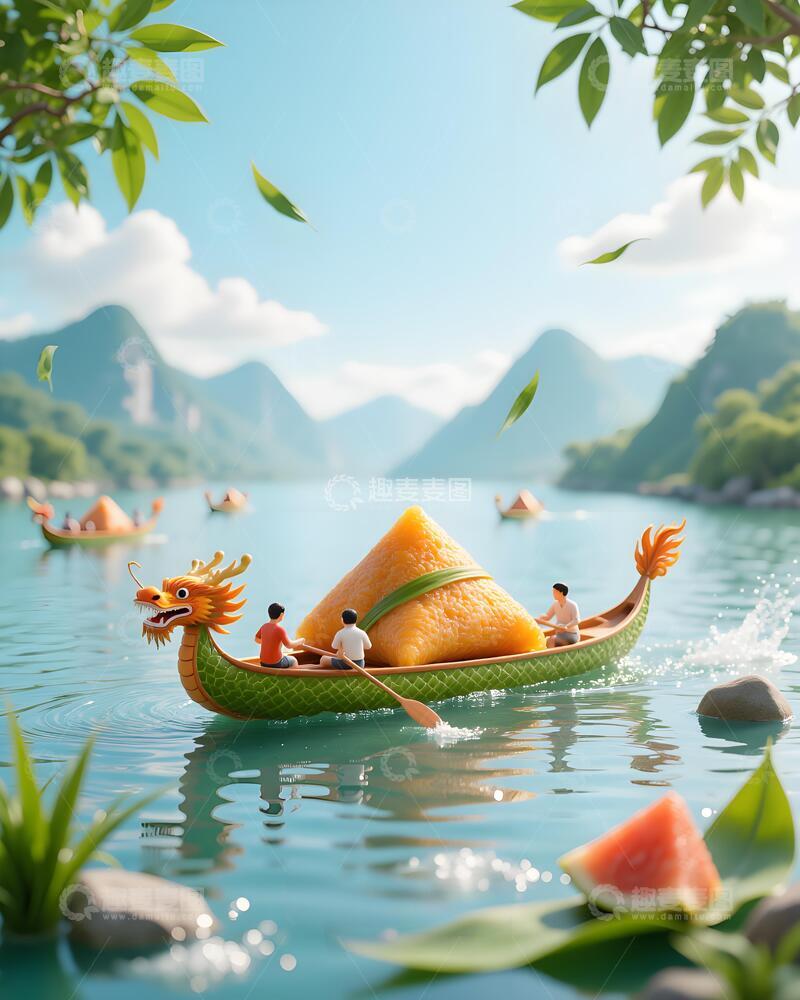 高清大图下载【趣麦麦图】端午节海报251