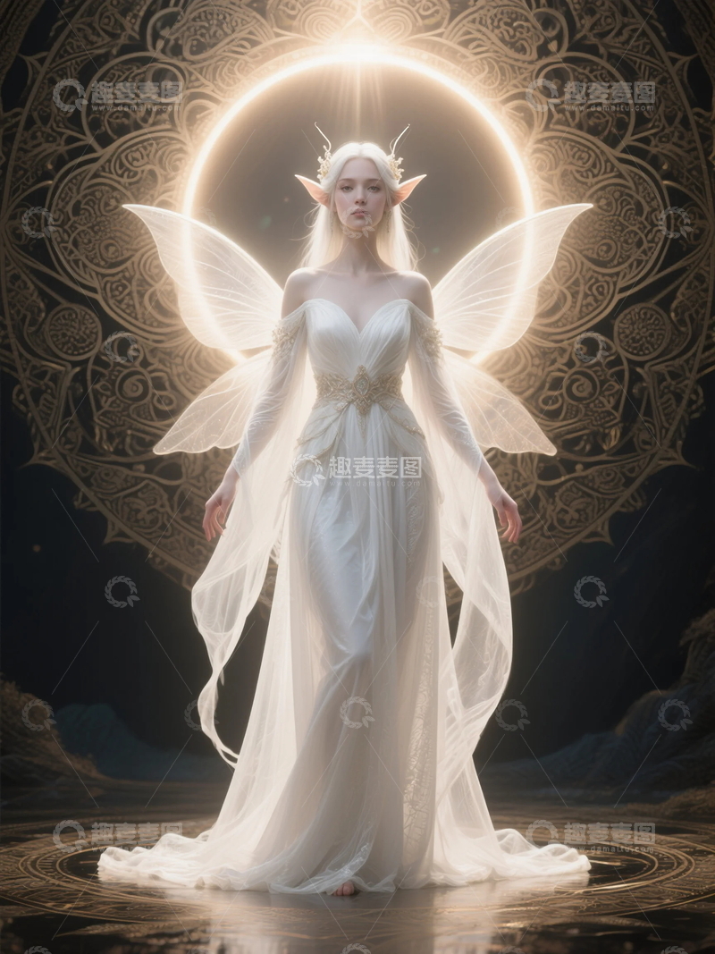 高清大图下载【趣麦麦图】圣环幻羽精灵