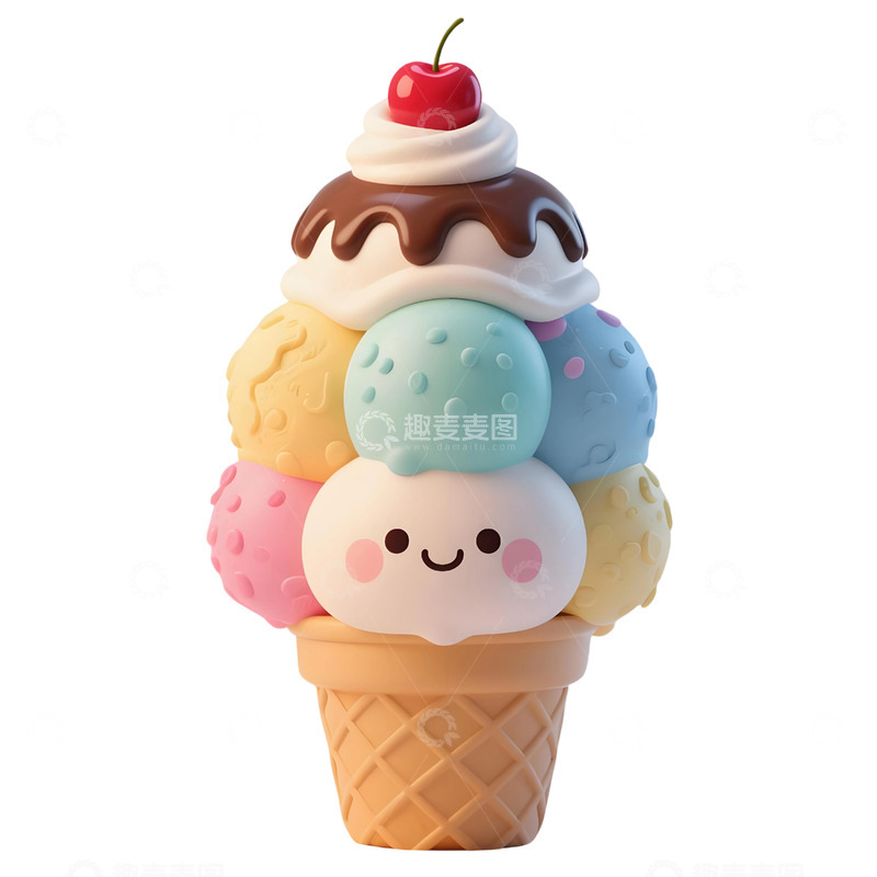 高清大图下载【趣麦麦图】冰淇淋免扣元素2