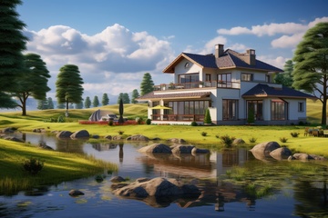 户外庄园别墅建筑